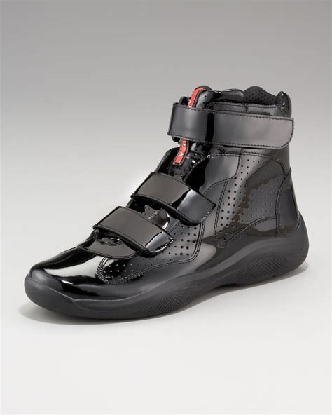 cheap prada sneakers|high top black prada sneakers.